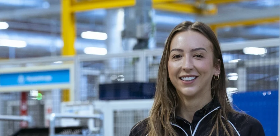 JLR image of a female employee at one of its manufacturing plants
