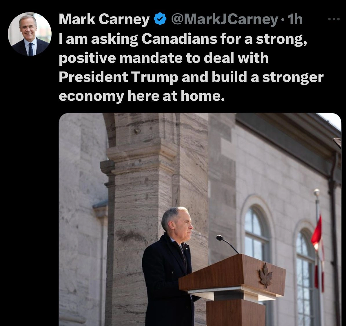 Mark Carney Twitter (X) post