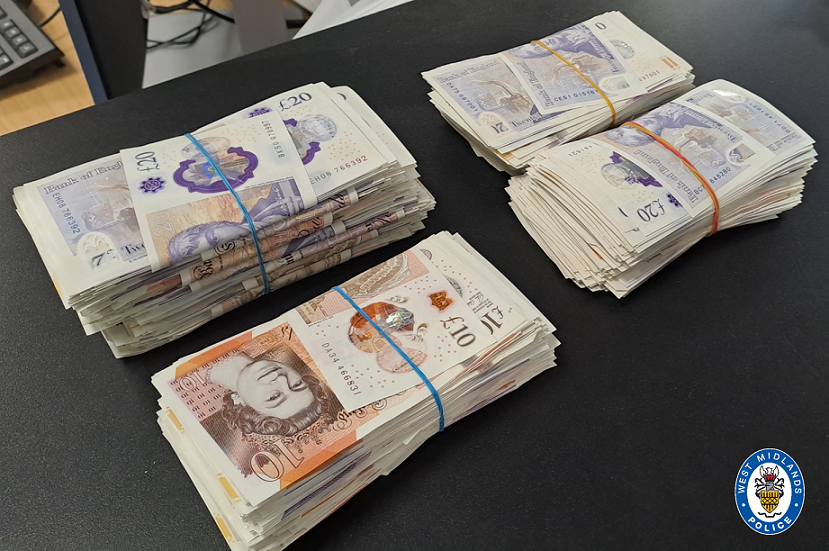 cash seized by police in crackdown on County Lines drug dealers