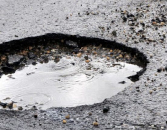 Worcestershire county council pothole image