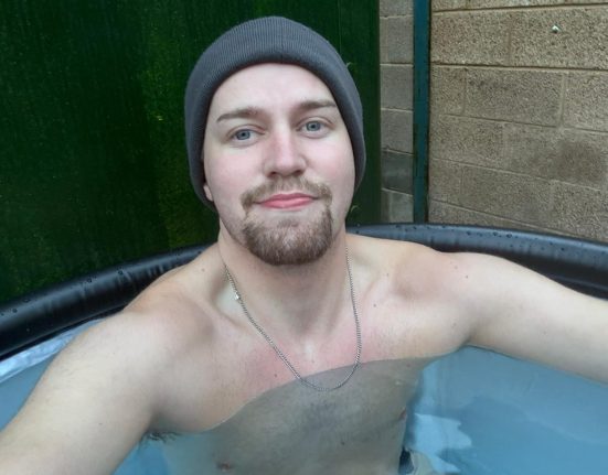 Josh Moreton in his Ice Bath